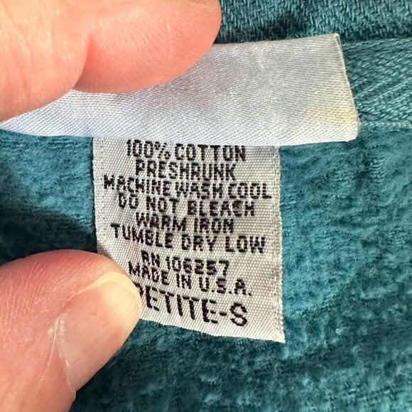 Soft Surroundings Lagenlook Pullover Top Blue Pockets Preshrunk Cotton Oversized - Picture 6 of 7